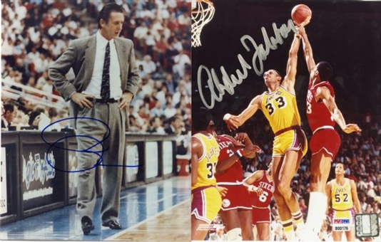 Autographed Basketball Lot of (18) Including Larry Bird, Dirk Nowitzki, Paul Pierce & Kareem Abdul-Jabbar